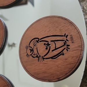 Australian handcrafted wooden animal coasters set of 6